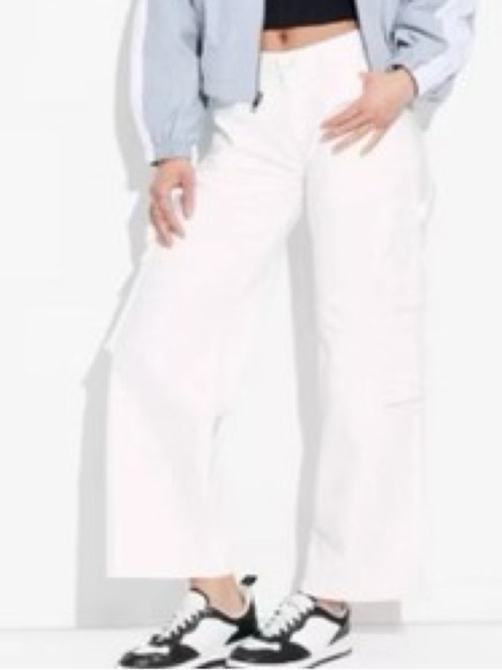 wild fable White Wide-Leg Jeans